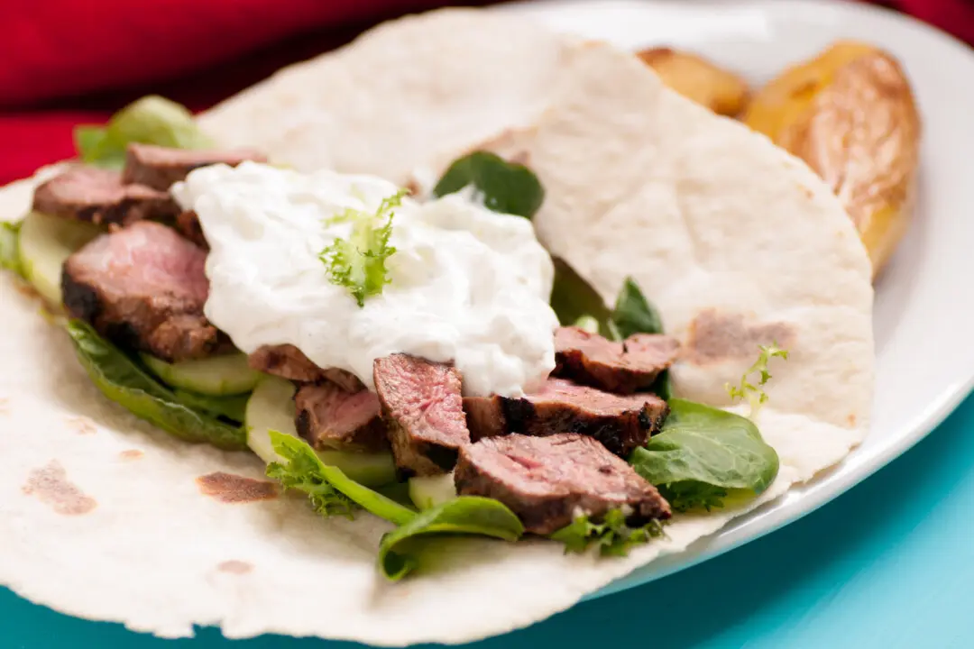 Kick Off Spring at the Grill With Steak, Souvlaki-Style, Served in a Pita With Tzatziki Sauce