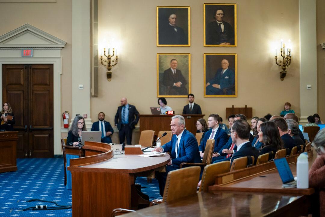 Health Secretary Robert F. Kennedy Jr. testifies before the House Committee on Ways and Means on Capitol Hill in Washington on April 16, 2026. (Madalina Kilroy/The Epoch Times)