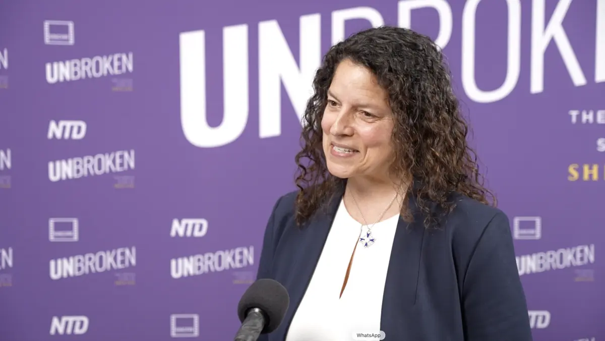 Former Canadian Navy Officer Francesca Colussi at the Canadian premiere of the documentary "Unbroken: The Untold Story of Shen Yun" at Hotel X Toronto on April 22, 2026. (Vincent Du/NTD)