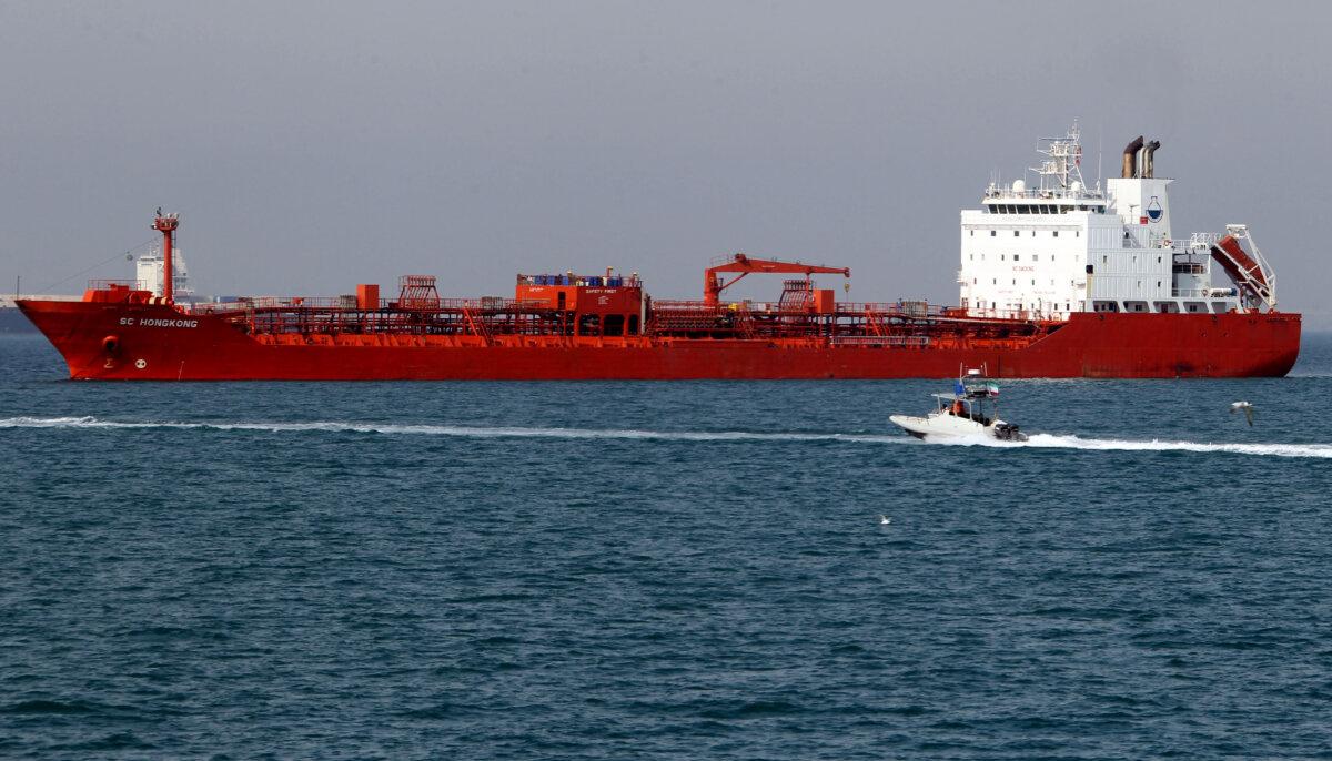 Oil tanker SC Hong Kong off the port of Bandar Abbas, Iran, on July 2, 2012. (Atta Kenare/AFP/GettyImages)