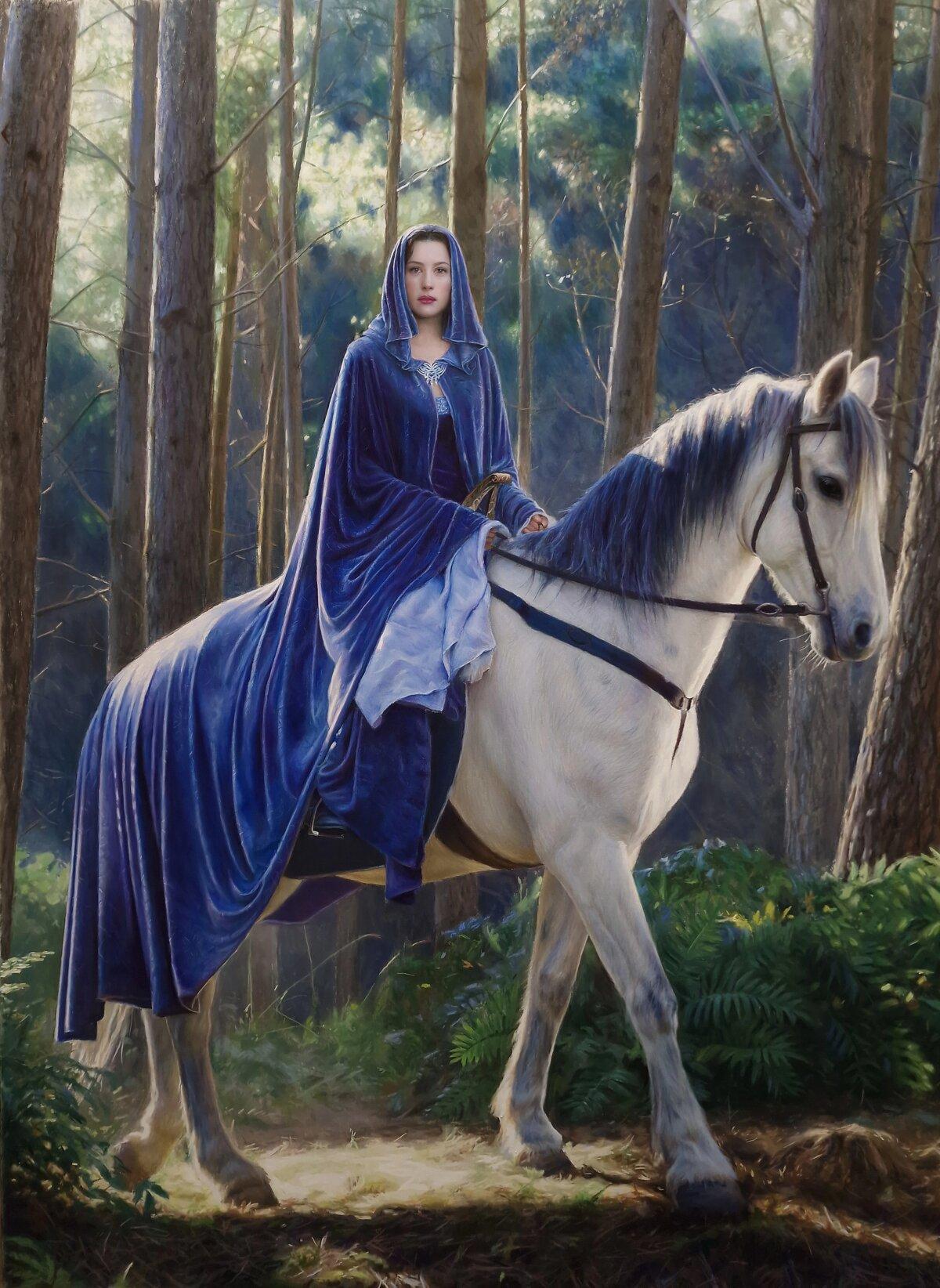 “The Evenstar's Journey,” 2026, by Rubén Belloso Adorna. Pastel on pastelmat board; 37 3/8 inches by 27 1/2 inches. (Courtesy of Rubén Belloso Adorna)
