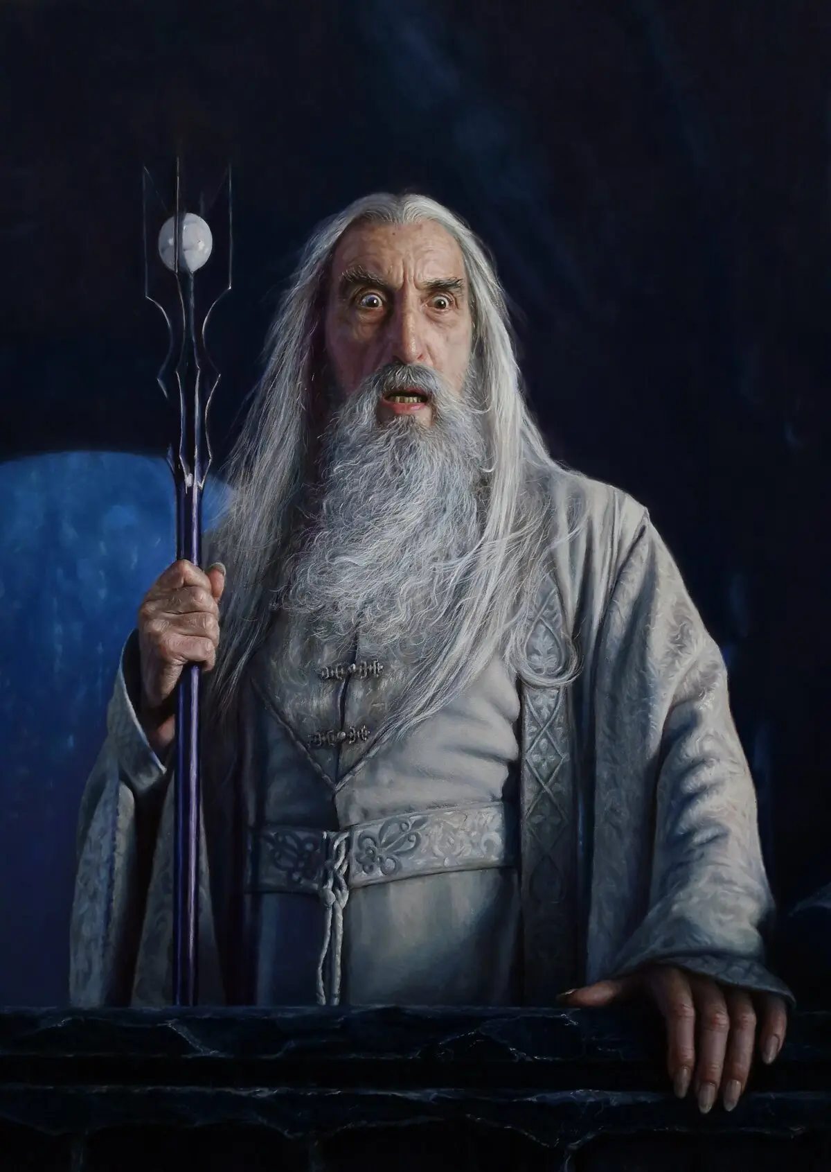 To War,” 2026, by Rubén Belloso Adorna. Pastel on pastelmat board; 27 1/2 inches by 19 3/4 inches. (Courtesy of Rubén Belloso Adorna)