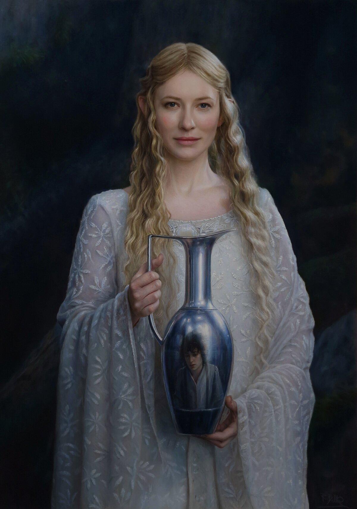 “The Mirror,” 2026, by Rubén Belloso Adorna. Pastel on pastelmat board; 27 1/2 inches by 19 3/4 inches. (Courtesy of Rubén Belloso Adorna)