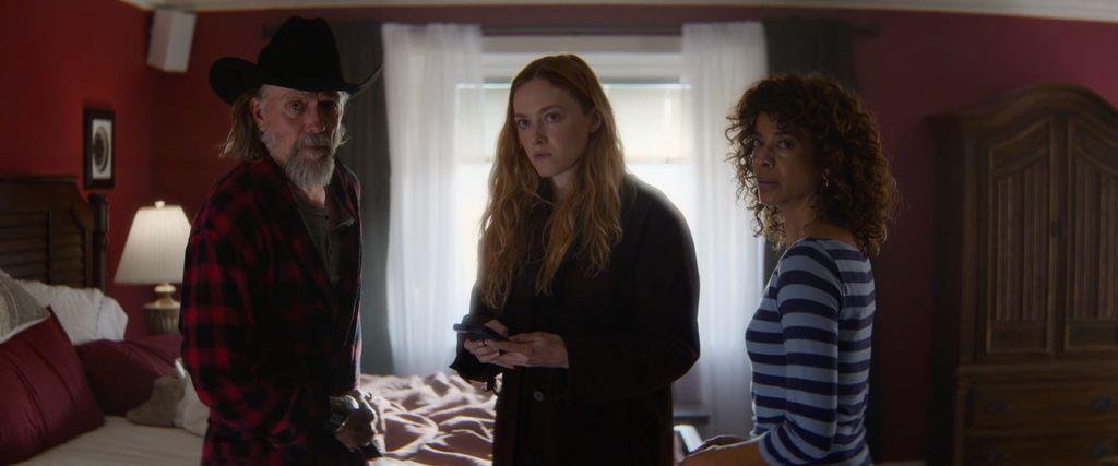 (L–R) Sawyer (John Pyper-Ferguson), Hassie (Madison Lawlor), and Ximena (Loren Escandon), in “Casa Grande.” (ESX Entertainment)