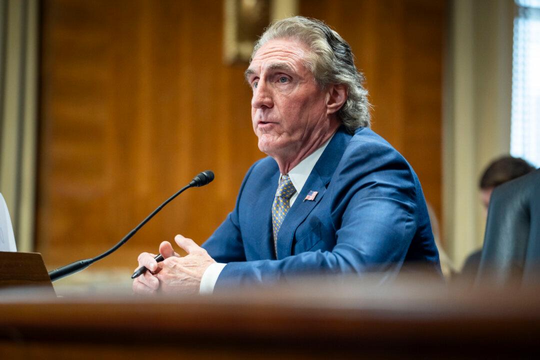 Interior Secretary Doug Burgum testifies on Capitol Hill in Washington on April 29, 2026. (Madalina Kilroy/The Epoch Times)