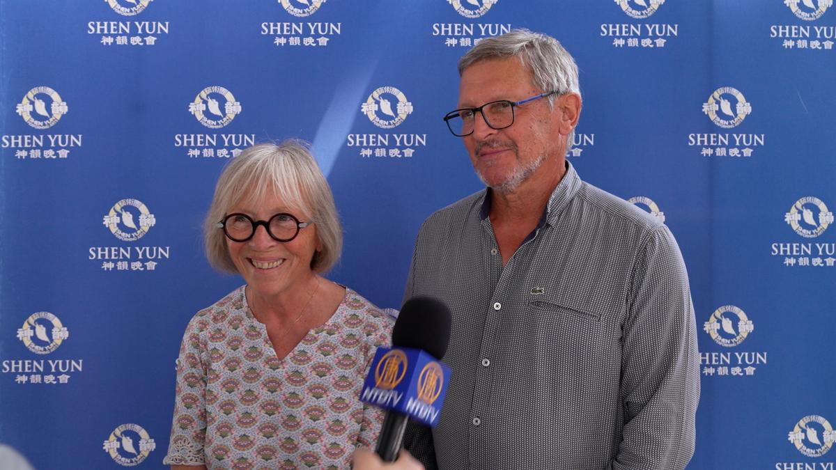 Chantal Boclair and her husband Jean-François Ozanne shared their thoughts on the Shen Yun performance at the Zénith in Toulouse on April 27, 2026. (NTD)
