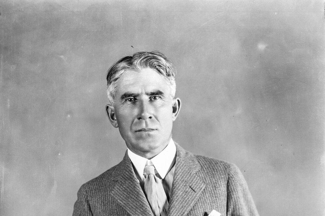 Zane Grey, an author, is shown in this portrait. In 1924, 14 bison were brought to Catalina Island for the filming of a movie based on one of his books. (J. Willis Sayre Collection of Theatrical Photographs/Public Domain/CC0)