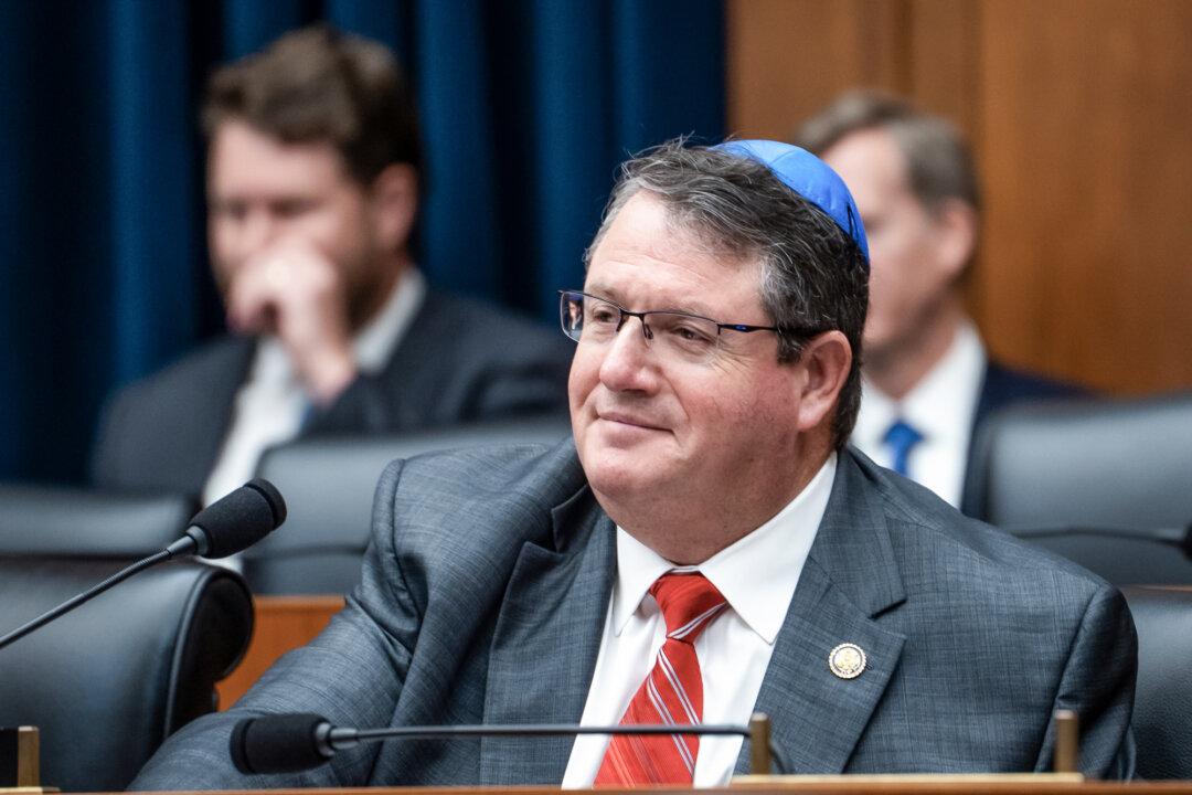 (Left) Rep. Buddy Carter (R-Ga.) presides over a hearing on Capitol Hill in Washington on June 24, 2025. (Right) Rep. Randy Fine (R-Fla.) attends a hearing in Washington on July 22, 2025. (Madalina Kilroy/The Epoch Times)