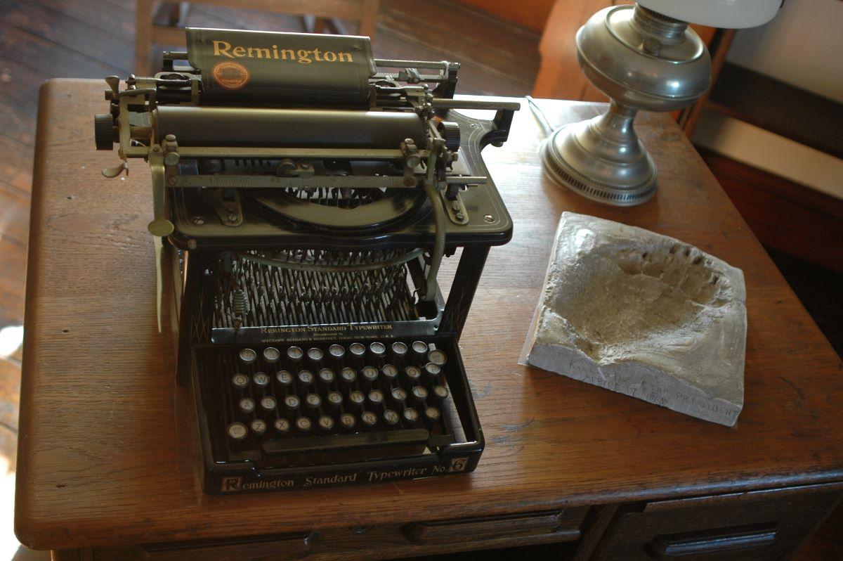 A Remington typewriter used by President Theodore Roosevelt at his home in Sagamore Hill, N.Y. (Public Domain)