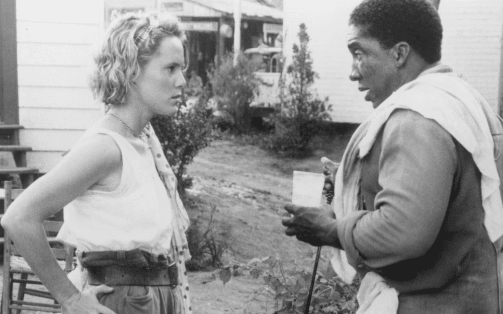Idgie (Mary Stuart Masterson) and Big George (Stan Shaw), in "Fried Green Tomatoes." (Universal Pictures)