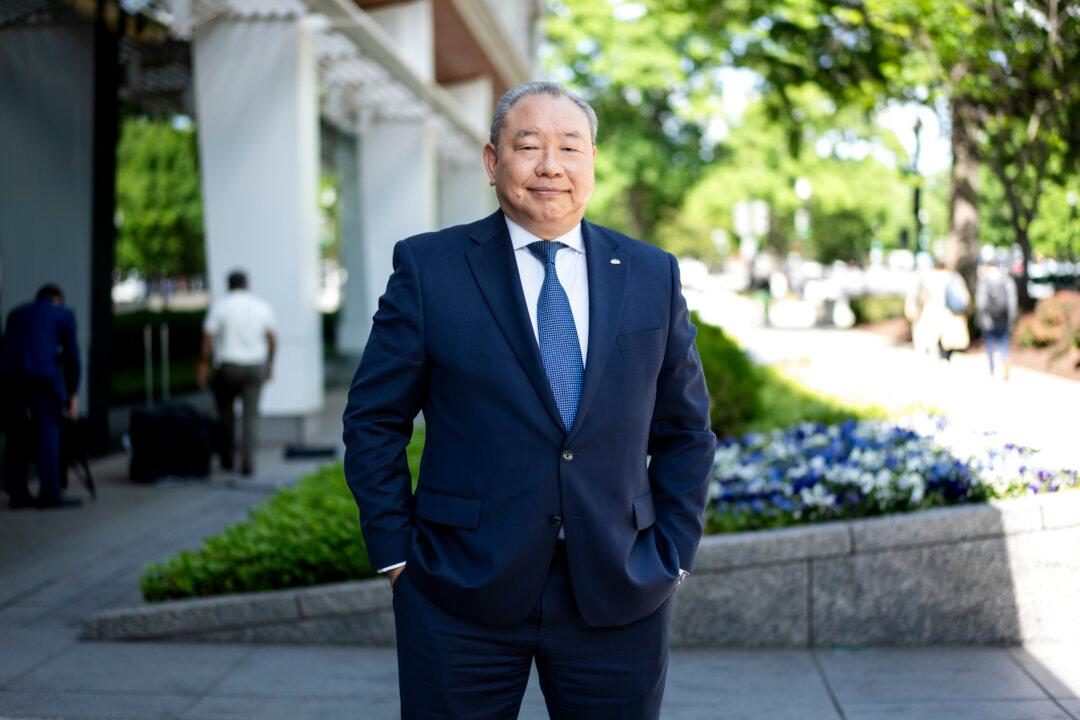 Alexander Yui, Taiwan representative to the United States, in Washington on April 30, 2026. (Madalina Kilroy/The Epoch Times)