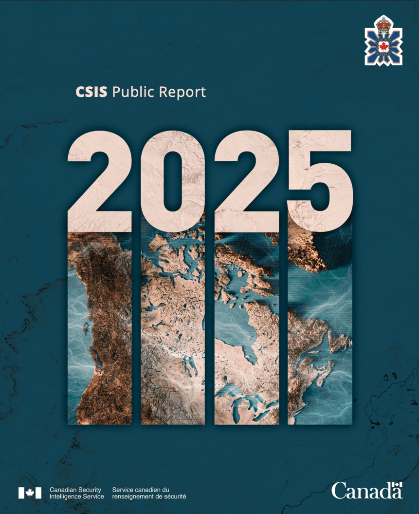 Cover page of the 2025 CSIS Public Report. (Screenshot via The Epoch Times)