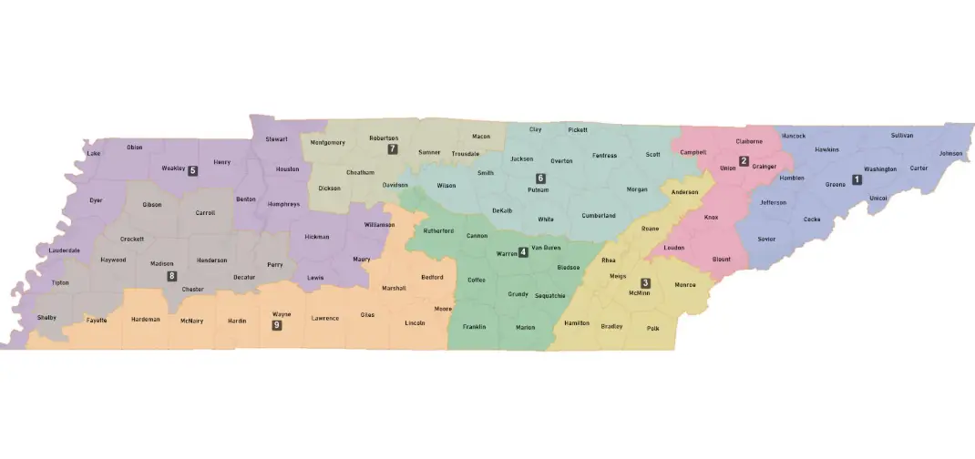 Tennessee Reveals New Congressional Map Proposal