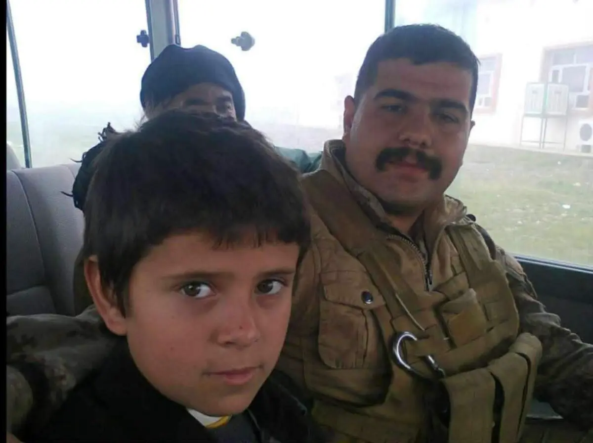 Sameer Dakhil Alazeez is rescued from ISIS in 2015 by Iraqi soldiers. (Courtesy of Sameer Dakhil Alazeez)