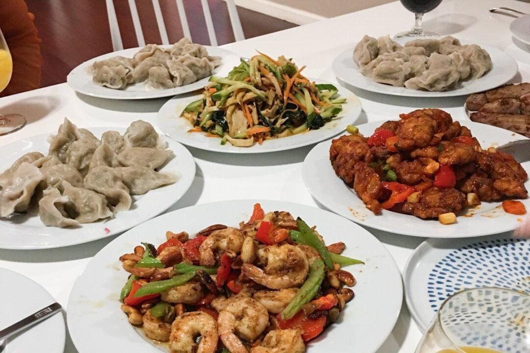 Liu Zhitong's mother Kong Qingping cooked dumplings and other hometown dishes for her in San Francisco in January 2020. Kong was sentenced in 2023 to seven years in prison by a Chinese court for practicing Falun Gong. (Courtesy of Liu Zhitong)