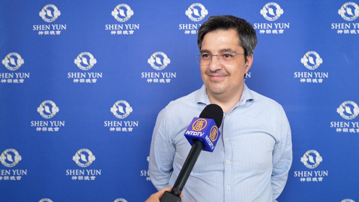 Jean-Paul Ventura attends Shen Yun at the Palais des Congrès in Paris on May 8, 2026. (NTD)