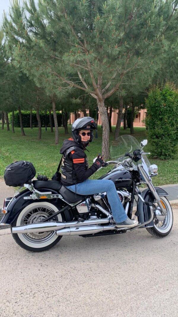 Maria Rosaria Marino on her Harley Davidson. (Courtesy of Maria Rosaria Marino)