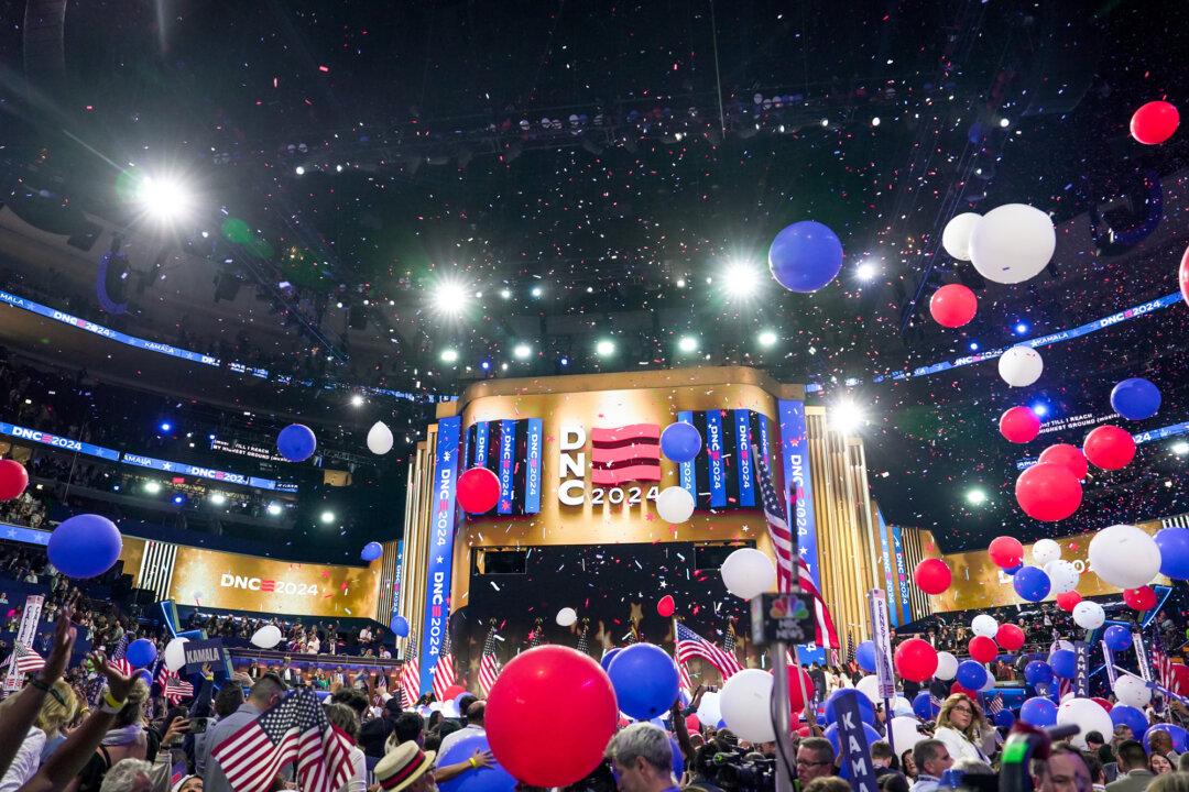 The final day of the Democratic National Convention in Chicago on Aug. 22, 2024. (Madalina Vasiliu/The Epoch Times)