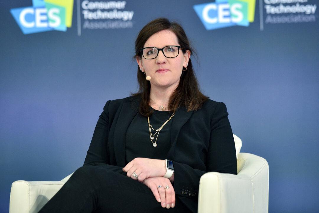Then-Federal Trade Commissioner Rebecca Slaughter participates in a privacy roundtable at CES 2020 at the Las Vegas Convention Center in Las Vegas on Jan. 7, 2020. (David Becker/Getty Images)