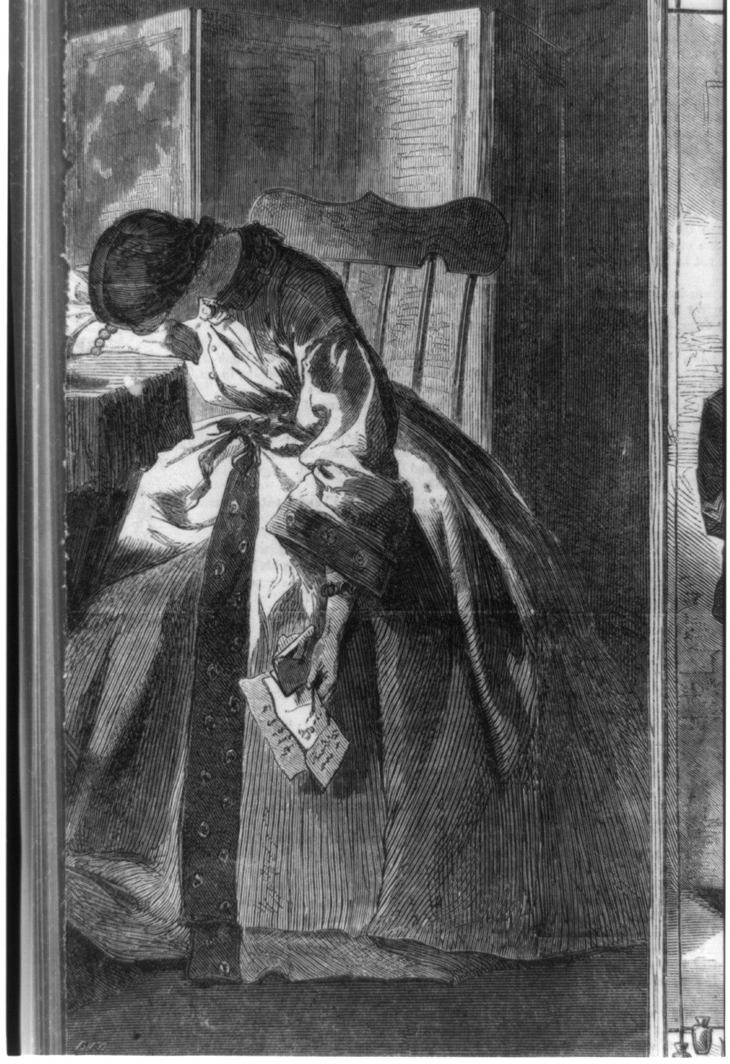 An 1862 engraving, titled "News From the War." Valuing kindness above brutal truths is a sign of civilization. (Public Domain)