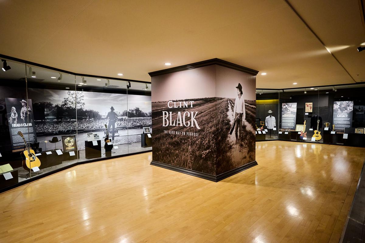 Installation view of “Clint Black: The Hard Way On Purpose” at the Country Music Hall of Fame and Museum in Nashville. (Caroline Russell/Country Music Hall of Fame and Museum)