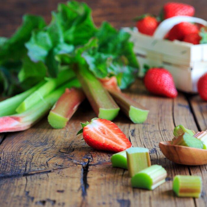 Strawberry, Rhubarb, and Radish Salad With Strawberry Vinaigrette