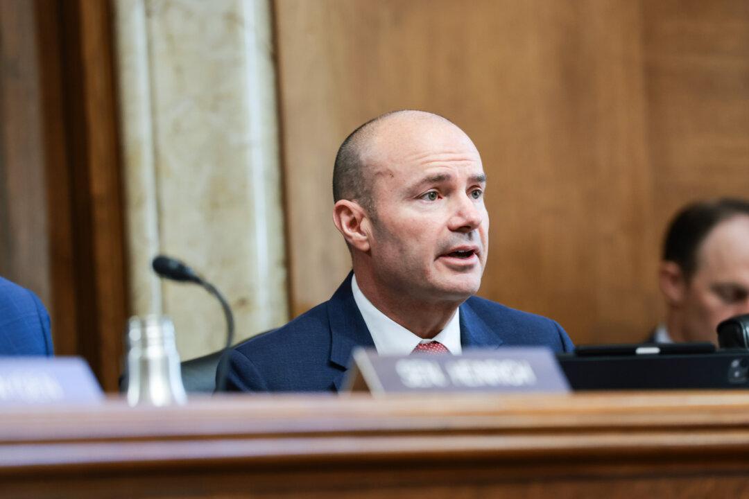 Sen. Mike Lee (R-Utah) speaks during a Senate Energy and Natural Resources Committee hearing in Washington on May 13, 2026. Lee said in April that under the Biden administration, “energy policy shifted away from reliability and toward favored sources, favored outcomes, and long, brittle supply chains that begin overseas.” (Anna Moneymaker/Getty Images)
