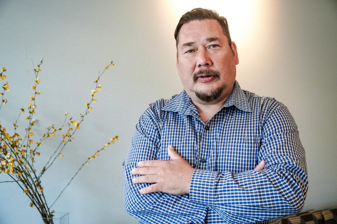 Jorgen Boassen, a Greenlandic activist who favors independence and closer ties with the United States, in Washington on Aug. 14, 2025. (Nathan Worcester/The Epoch Times)