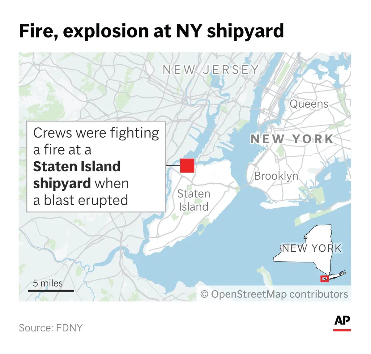 1 Dead, 36 Injured After Blast at New York City Shipyard