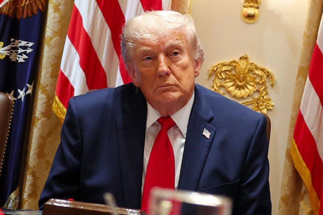 Iris Tao, White House correspondent for NTD, sister media of The Epoch Times, asked a question during the Cabinet meeting on crime and safety in Washington.