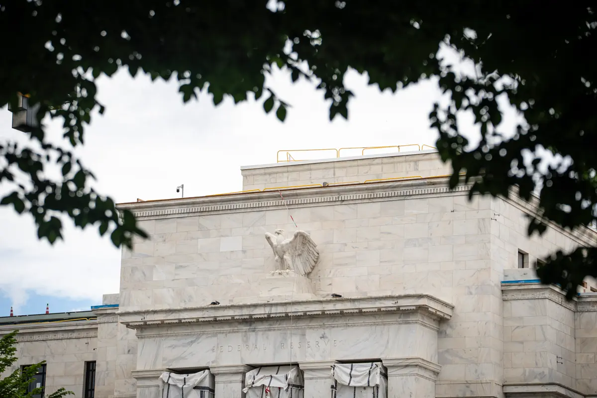 The Federal Reserve in Washington on May 27, 2026. (Madalina Kilroy/The Epoch Times)