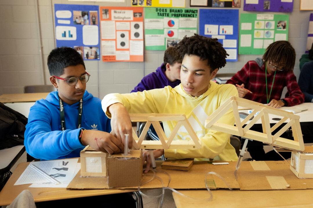Students at a New Orleans charter high school work on an engineering project in physics class in this file image. Charter schools, often formed by parents or teachers dissatisfied with their neighborhood schools, operate independently of local districts but still adhere to state and federal conditions to receive public funds. (Courtesy of the Louisiana Association of Public Charter Schools)