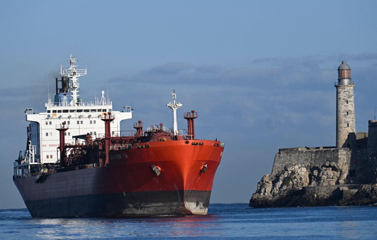 The Cuba-flagged LPG/chemical tanker Pastorita arrives at the port of Havana on Feb. 9, 2026. (Yamil Lage/AFP via Getty Images)