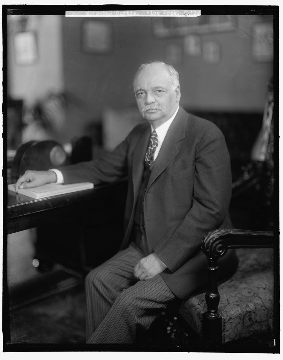 Portrait of Vice President Charles Curtis by Harris & Ewing circa 1929–1933. Library of Congress. (Public Domain)