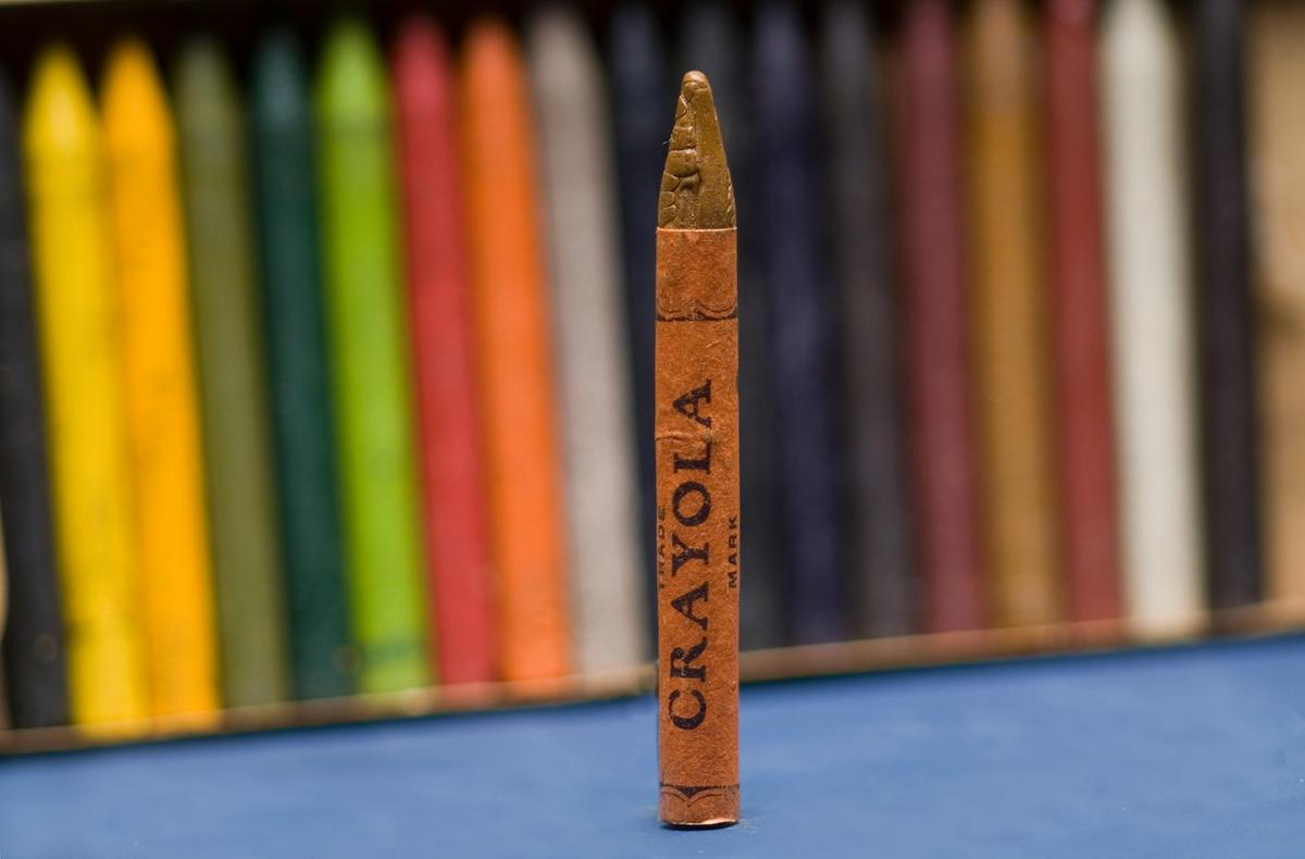 Throughout the company's evolution, the simple 8-pack has grown to over 120 colors. Both the packaging and crayon colors/names were modified over time to reflect changes in cultural trends. (National Museum of American History, Smithsonian Institution)