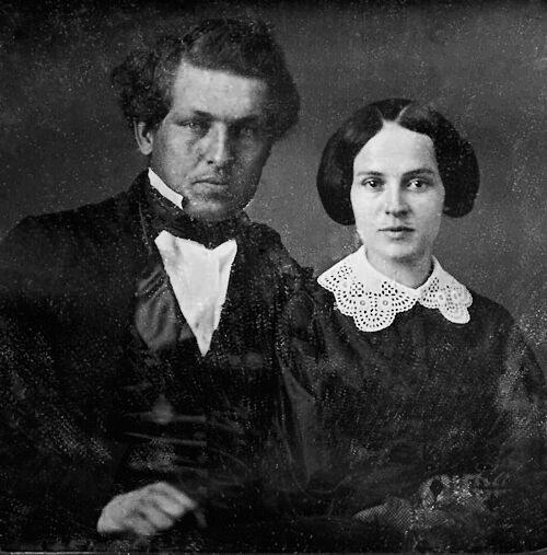 James A. Garfield and Lucretia Rudolph during their engagement. (Public Domain)