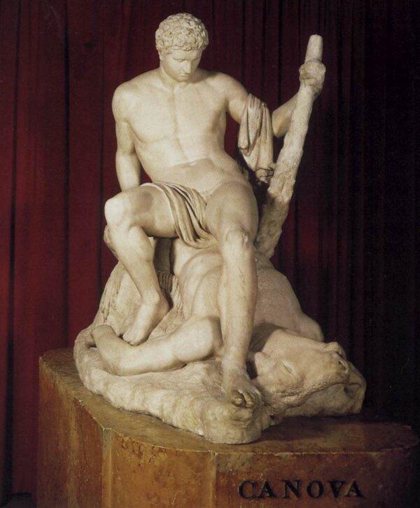 “Theseus and the Minotaur,” 1782, by Antonio Canova. Marble; 57 1/4 inches by 62 1/2 inches by 36 inches. Victoria and Albert Museum, London. (Public Domain)