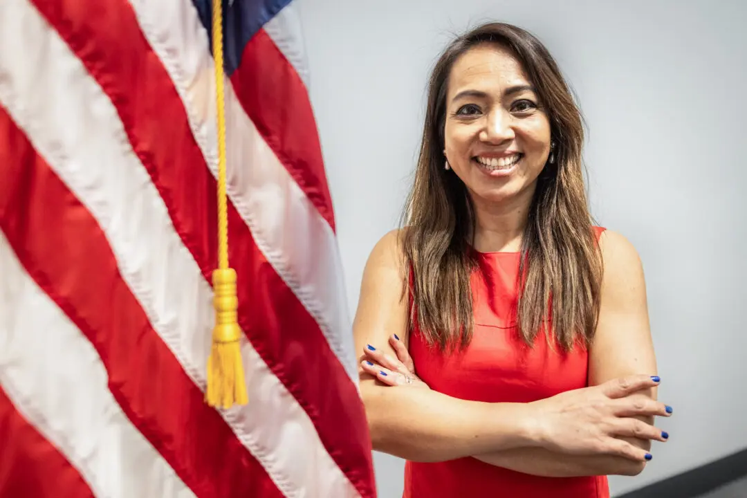 Westminster City Councilwoman Amy Phan West attends the California Republican Party convention in Sacramento, Calif., on March 15, 2025. Phan West left Vietnam at the age of five, obscured in a fishing boat with her pregnant mother and four siblings. (John Fredricks/The Epoch Times)