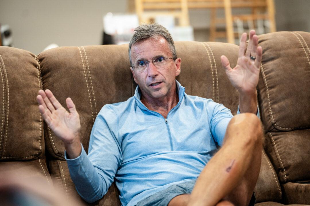 Dean Francis speaks about his son’s experience with kratom in Midlothian, Va., on Aug. 12, 2025. (Madalina Kilroy/The Epoch Times)