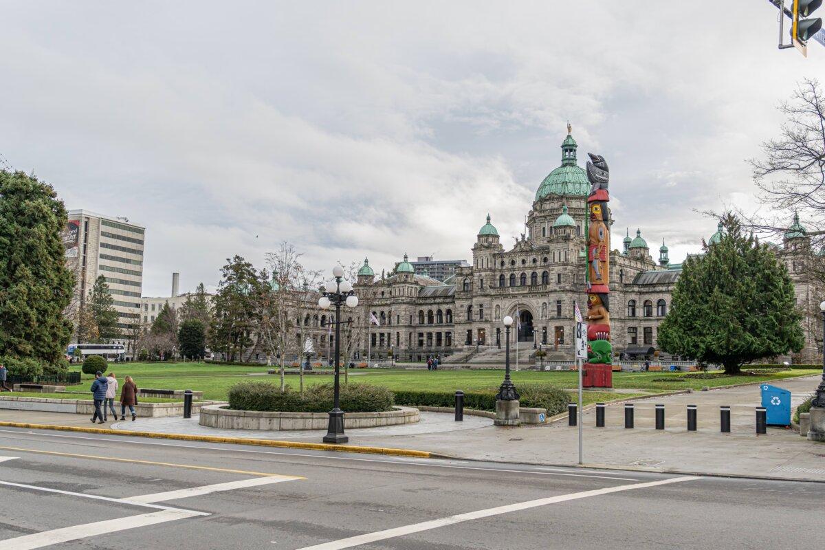 Legislative Assembly of British Columbia, in Victoria, B.C. on Dec. 12, 2025. (Primestock Photography/Shutterstock)