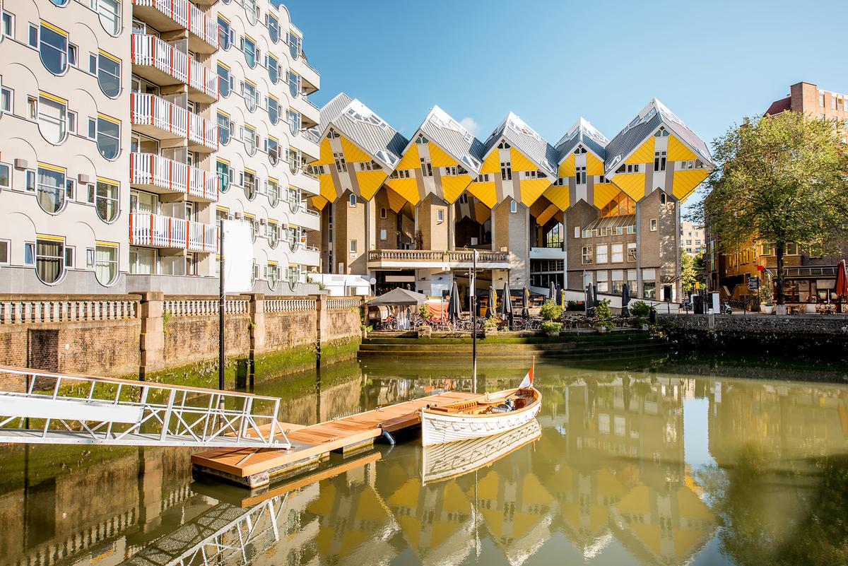 Architecture lovers will go wide-eyed at the variety of styles here in Rotterdam. (RossHelen/Shutterstock)