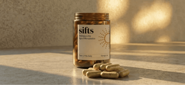 Sifts is designed to interact with microplastics during digestion, support natural elimination of microplastics, and fit easily into a daily routine.