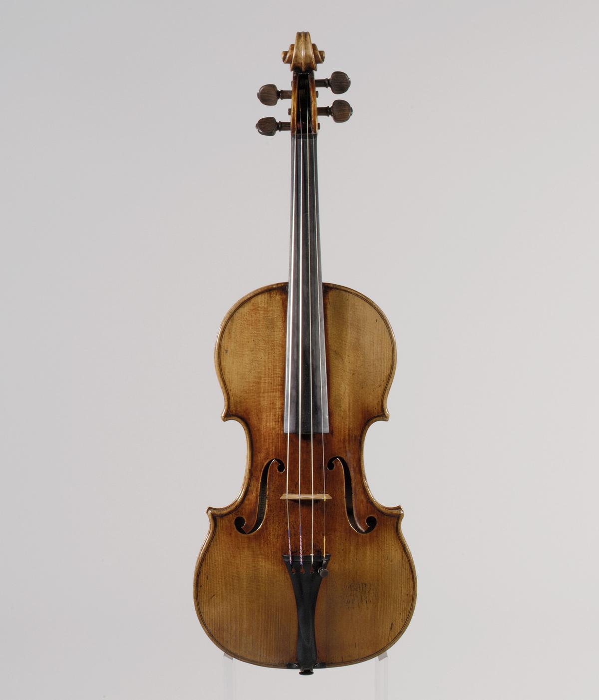 "Antonius" violin, 1711, by Antonio Stradivari. Maple, spruce, ebony; 23 inches by 8 inches. Metropolitan Museum of Art, New York City. (Public Domain)