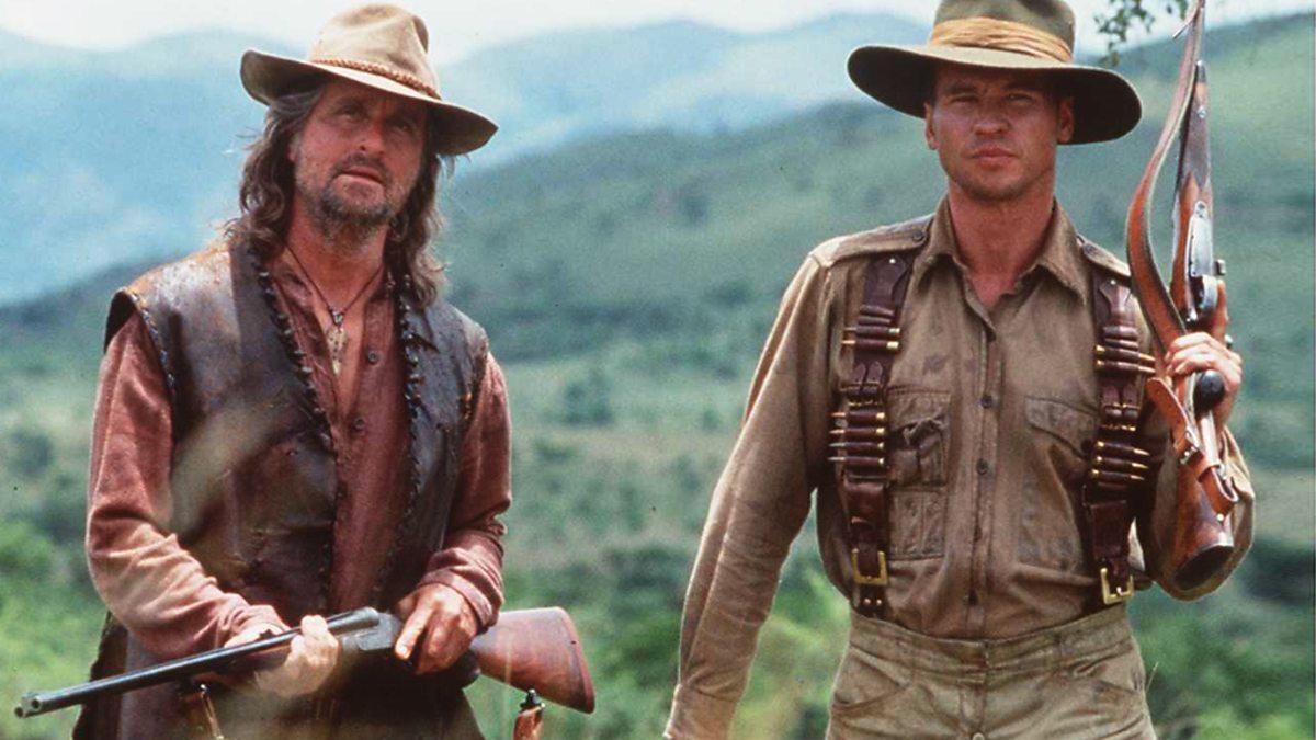 Charles Remington (Michael Douglas, L) and Col. John Henry Patterson (Val Kilmer), in “The Ghost and the Darkness.” (Paramount Pictures/MovieStillsDB)