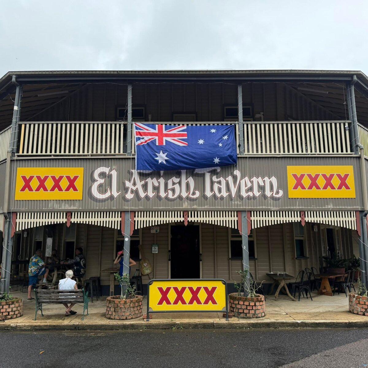 A photo of the El Arish Tavern located in El Arish in north Queensland, which was established in 1921 for returning World War I soldiers. It is named after an Egyptian town captured by the Australian Light Horse Bridgades from the Turks. (Courtesy of the Muziks)