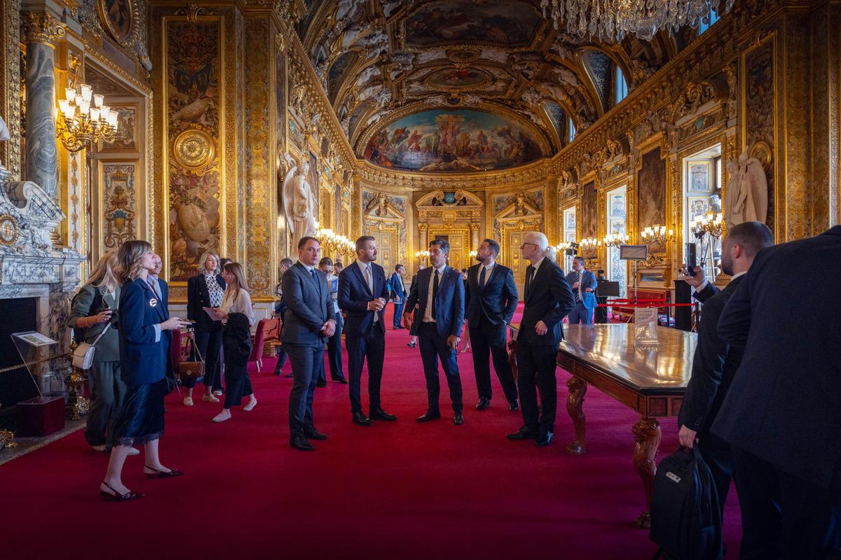 American and European delegations met at the French Senate, where Senator Olivier Cadic, vice president of the Foreign Affairs, Defense, and Armed Forces Committee, hosted discussions on efforts to strengthen cyber capabilities across the Balkans. (Courtesy of Paris Cyber Summit)