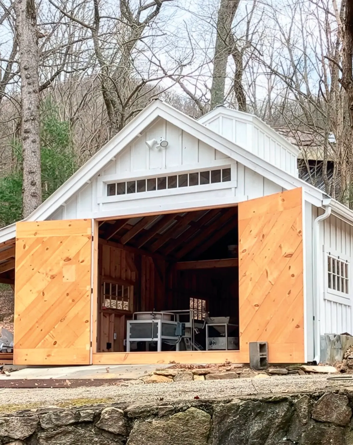 The mills at Farm and Sparrow are made of pink granite sourced from Georgia. (Courtesy of David Bauer)