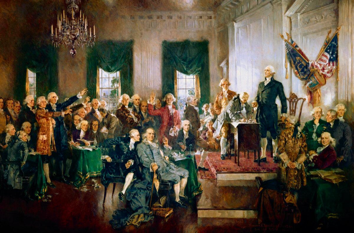 “Scene at the Signing of the Constitution of the United States” by Howard Chandler Christy, 1940.