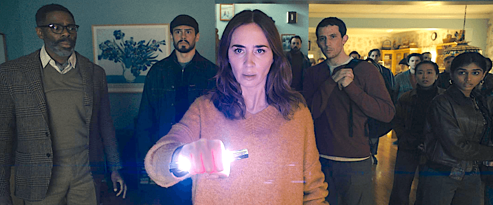 Margaret Fairchild (Emily Blunt) using the MacGuffin, in "Disclosure Day." (Universal Pictures)