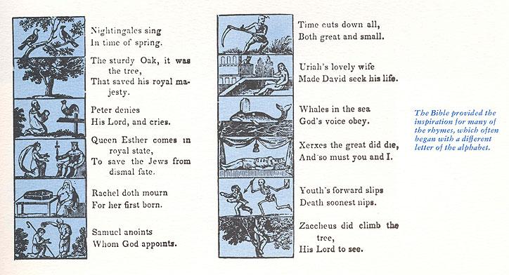 A page from "The New England Primer," a cornerstone of early American education and biblical literacy. (Public Domain)